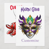 Invitation Mardi Gras Masque Thunder_Cove (Devant / Derrière)