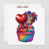 Invitation Mardi Gras Masquerade (Devant / Derrière)