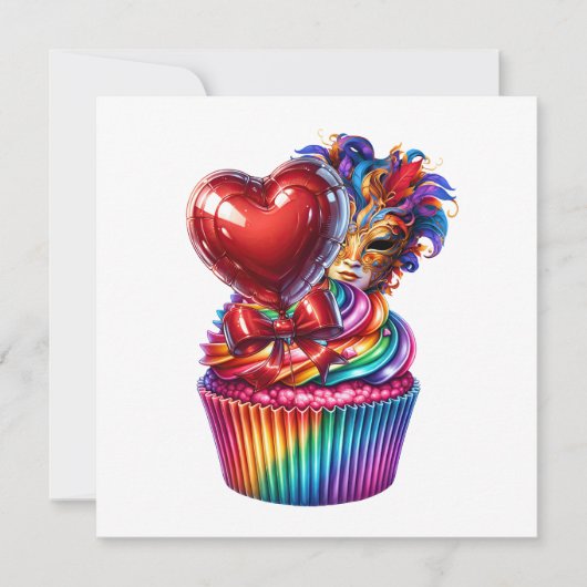 Invitation Mardi Gras Masquerade (Devant)