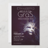 Invitation Mardi Gras Masquerade (Devant)