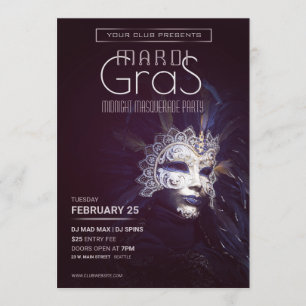 Invitation Mardi Gras Masquerade