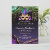 Invitation Mardi Gras Masquerade (Debout devant)