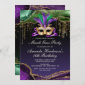 Invitation Mardi Gras Masquerade (Devant / Derrière)