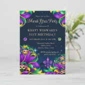 Invitation Mardi Gras Masquerade 21e anniversaire (Debout devant)