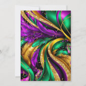 Invitation Mardi Gras Masquerade 21e anniversaire (Dos)