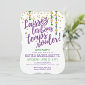Invitation Mardi Gras | Masquerade Bachelorette (Debout devant)