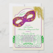 Invitation Mardi Gras Masquerade Ball 50e anniversaire (Devant)