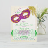 Invitation Mardi Gras Masquerade Ball 50e anniversaire (Debout devant)
