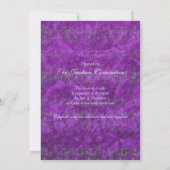 Invitation Mardi Gras Masquerade Ball en Argent Violet (Dos)