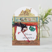 Invitation MARDI GRAS MASQUERADE COSTUME FÊTE THÉÂTRE Perle (Debout devant)