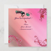 Invitation MARDI GRAS MASQUERADE ,MAGIC BERRIES MONOGRAM soie (Dos)