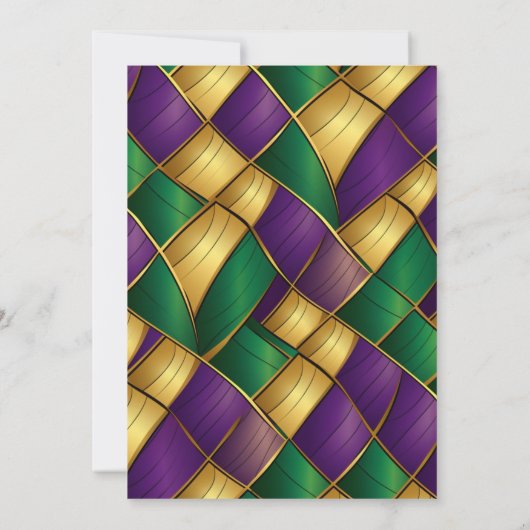 Invitation Mardi Gras Masquerade Quinceanera (Dos)