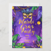 Invitation Mardi Gras Party – Let the Good Times Roll (Devant)