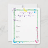 Invitation Mardi Gras Pembroke Welsh Corgi (Dos)