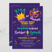 Invitation Mardi Gras Révélation de genre (Devant / Derrière)