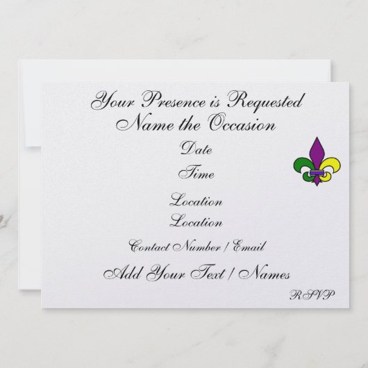 Invitation Mardi Gras - SRF (Dos)