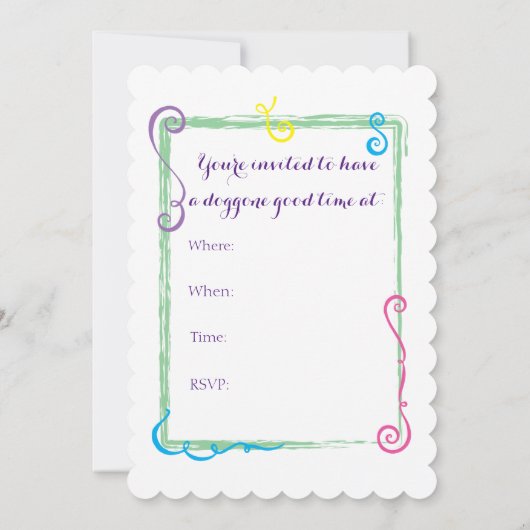 Invitation Mardi Gras Welsh Springer Spaniel (Dos)