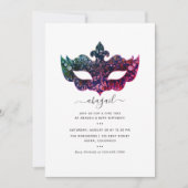 Invitation Mardi GrasInvitation de fête d'anniversaire tropic (Devant)