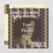 Invitation Mardi Parti Laissez les bons temps rouler ! (Devant / Derrière)