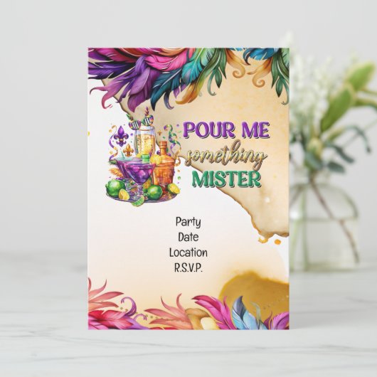 Invitation Mardigras (Debout devant)