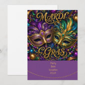 Invitation Mardigras (Devant / Derrière)