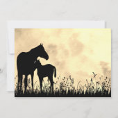 Invitation Mare et poulain dans le Baby shower du cheval de c (Dos)