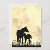 Invitation Mare et poulain dans le Baby shower du cheval de c (Dos)