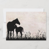 Invitation Mare et poulain dans le Baby shower du cheval de c (Dos)