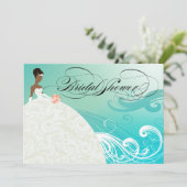 Invitation MARÉE AMÉRICAINE AFRICAINE ~ Fête de l'mariée (Debout devant)