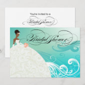 Invitation MARÉE AMÉRICAINE AFRICAINE ~ Fête de l'mariée (Devant / Derrière)