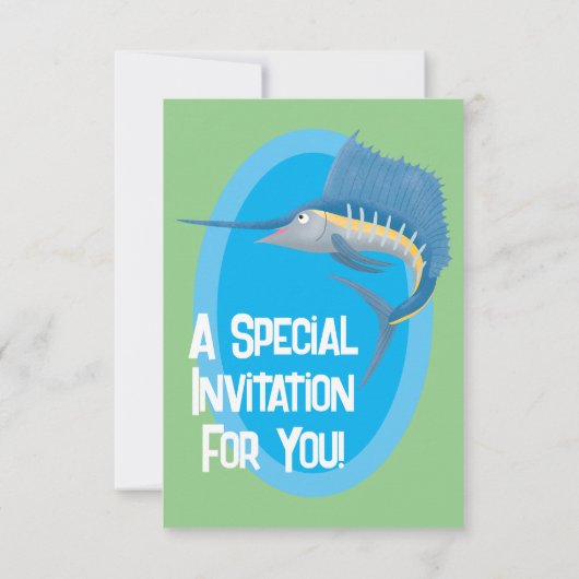 Invitation Marée de plaisance de l'espadon (Dos)