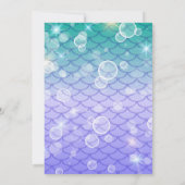 Invitation Marée de sirène sous la mer violet Anniversaire (Dos)