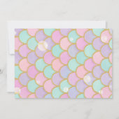 Invitation Marée de sirènes sous la mer Photo Anniversaire (Dos)