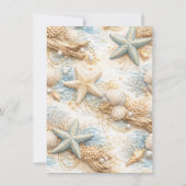 Invitation Marées éternelles Aquarelle de bord de mer Merci  (Dos)
