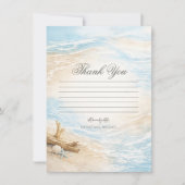 Invitation Marées éternelles Aquarelle de bord de mer Merci  (Devant)