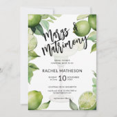Invitation Marg d'aquarelle et douche conjugale (Devant)
