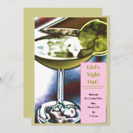 Invitation Margarita (Devant / Derrière)