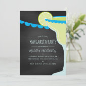 Invitation Margarita Birthday Cocktail Party Chalkboard (Debout devant)