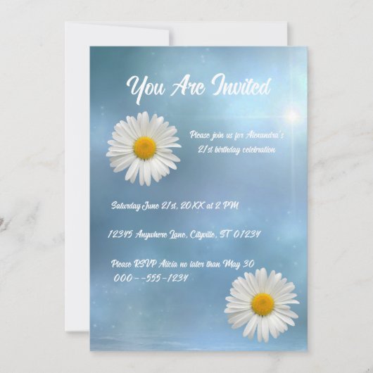 Invitation Margarita Blanche Joyeuse (Devant)