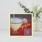 Invitation Margarita boisson rouge bleu jaune bachelorette (Debout devant)