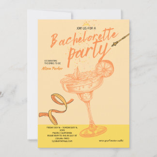 Invitation Margarita Cocktail Bachelorette Party