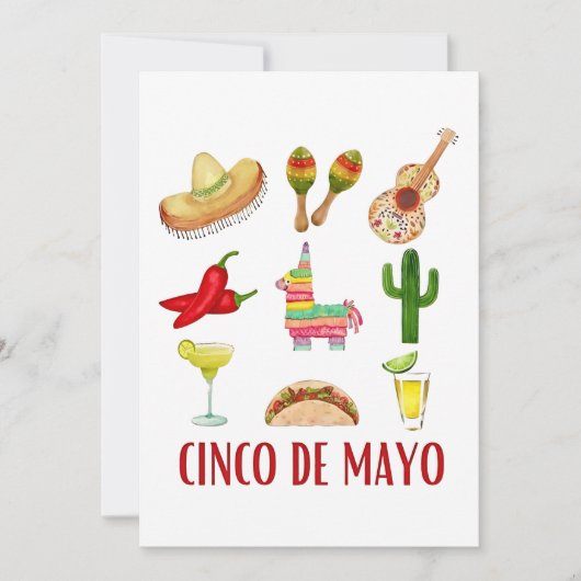 Invitation Margarita Et Coquette Bow Cinco De Mayo (Devant)