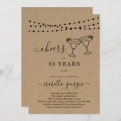 Invitation Margarita fête d'anniversaire - N'importe quel âge (Devant / Derrière)