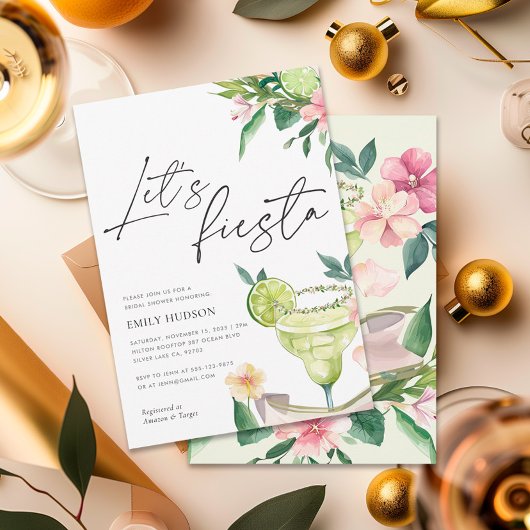 Invitation Margarita Fête des mariées mexicaine Fiesta