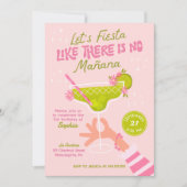 Invitation Margarita Fiesta fête d'anniversaire adulte (Devant)