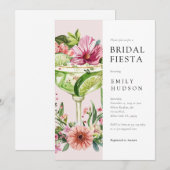 Invitation Margarita Fiesta Fête des mariées florale (Devant / Derrière)