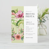 Invitation Margarita Fiesta Fête des mariées florale (Debout devant)