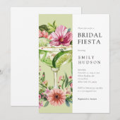 Invitation Margarita Fiesta Fête des mariées florale (Devant / Derrière)