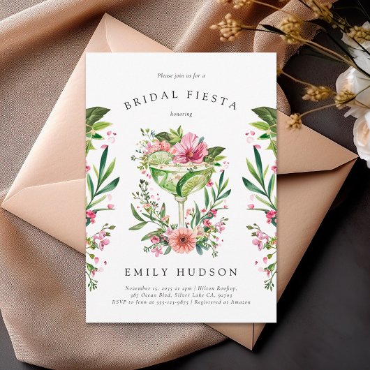 Invitation Margarita Fiesta Fête des mariées florale