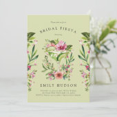 Invitation Margarita Fiesta Fête des mariées florale (Debout devant)
